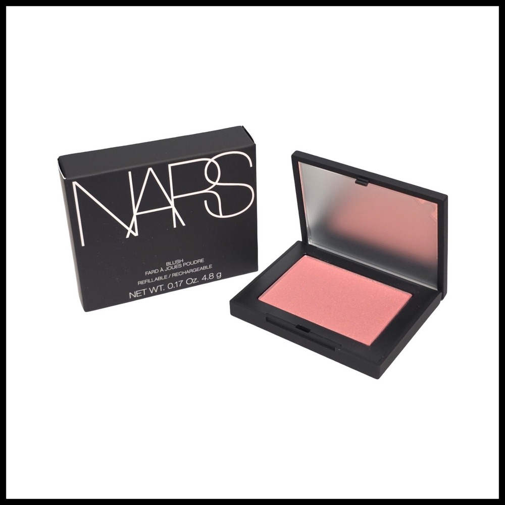 NARS Blush Orgasm 0.17 oz 4.8 g Refillable Pressed Powder Shimmer Peachy Pink